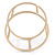 Matte Gold Tone Round Frame Slip On Bangle Bracelet - 19cm L - view 4