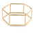 Gold Plated Hexangular Frame Slip-On Bangle Bracelet - 18cm L - view 6