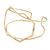 Gold Plated Textured Frame Cuff Bangle Bracelet - 19cm L - Adjustable - view 4