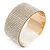 Statement Pave Set Clear Crystal Cuff Bracelet In Gold Tone - Up to 20cm L - view 4