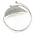 Hammered, Crystal Leaf Upper Arm, Armlet Bracelet In Silver Tone - Adjustable - view 2