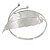 Hammered, Crystal Leaf Upper Arm, Armlet Bracelet In Silver Tone - Adjustable - view 4