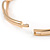 Exquisite Crystal Leaf Bangle Bracelet In Gold Tone Metal - 18cm L - view 5