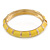 Lemon Yellow Enamel Hinged Bangle Bracelet In Gold Plating - 19cm L - view 7