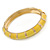 Lemon Yellow Enamel Hinged Bangle Bracelet In Gold Plating - 19cm L - view 5