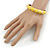 Lemon Yellow Enamel Hinged Bangle Bracelet In Gold Plating - 19cm L - view 2