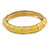 Lemon Yellow Enamel Hinged Bangle Bracelet In Gold Plating - 19cm L - view 8