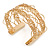 Gold Plated Wired Cuff Bangle - Adjustable - view 3