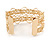 Gold Plated Wired Cuff Bangle - Adjustable - view 4
