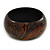 Brown/ Black Wood Bangle Bracelet - Medium - up to 18cm L - view 3