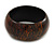 Brown/ Black Wood Bangle Bracelet - Medium - up to 18cm L - view 4