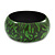 Green/ Black Wood Bangle Bracelet - Large- up to 20cm L
