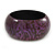 Purple/ Black Wood Bangle Bracelet - Large- up to 20cm L - view 2