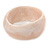 Chunky Assymetrical with Marble Effect Ivory/ Milky White Acrylic Bangle Bracelet - Large - 20cm L - view 4