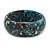 Light Blue Resin with Mosaic Effect Bangle Bracelet - Medium - 17cm L - view 3