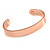 Wide Men Women Copper Magnetic Cuff Bracelet with Two Magnets - Adjustable Size - 7½" (19cm ) - view 3