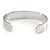 Wide Men Women Copper Magnetic Cuff Bracelet in Silver Finish with Two Magnets - Adjustable Size - 7½" (19cm ) - view 5