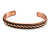 Men Women Weave Motif Copper Magnetic Cuff Bracelet with Two Magnets - Adjustable Size - 7½" (19cm ) - view 3