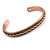 Men Women Weave Motif Copper Magnetic Cuff Bracelet with Two Magnets - Adjustable Size - 7½" (19cm ) - view 5