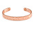 Men Women Beaten Effect Copper Magnetic Cuff Bracelet  with Two Magnets - Adjustable Size - 7½" (19cm ) - view 4