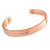 Men Women Copper Magnetic Cuff Bracelet with Two Magnets - Adjustable Size - 7½" (19cm ) - view 4