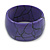 Chunky Purple Cracked Effect Resin Bangle Bracelet - Large - 20cm L - view 4