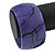 Chunky Purple Cracked Effect Resin Bangle Bracelet - Large - 20cm L - view 2