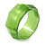 Lime Green Multifaceted Acrylic Bangle Bracelet - (Medium) - up to 19cm L