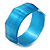 Sky Blue Multifaceted Acrylic Bangle Bracelet - (Medium) - up to 19cm L