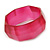 Raspberry Multifaceted Acrylic Bangle Bracelet - (Medium) - up to 19cm L - view 4