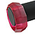Raspberry Multifaceted Acrylic Bangle Bracelet - (Medium) - up to 19cm L - view 2