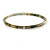 Thin Beige/ Olive Glitter Pattern Acrylic Bangle Bracelet - 19cm L - view 2