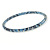 Thin Blue with Glitter Effect Acrylic Bangle Bracelet - 19cm L - view 4