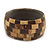 Brown/ Beige Coco Shell Mosaic Bangle Bracelet - 18cm L - view 3