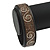 Dark Brown Wood with Silver Metal Inlay Bangle Bracelet - 20cm L/ Large - view 5