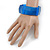 Royal Blue Multifaceted Acrylic Bangle Bracelet - (Medium) - up to 19cm L - view 4