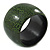 Wide Chunky Cracked Effect Wood Bracelet Bangle (Green/ Black) - Medium - 19cm L - view 2