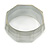 Off White Multifaceted Acrylic Bangle Bracelet - (Medium) - up to 19cm L - view 4