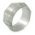 Off White Multifaceted Acrylic Bangle Bracelet - (Medium) - up to 19cm L