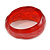 Chunky Cranberry Red with Hammered Effect Acrylic Bangle Bracelet - Large - 20cm L - view 6