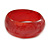 Chunky Cranberry Red with Hammered Effect Acrylic Bangle Bracelet - Large - 20cm L - view 7