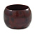 Wide Chunky Brown Wood Bangle Bracelet - 19cm L