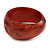 Chunky Brown Orange with Hammered Effect Acrylic Bangle Bracelet - 18cm L