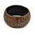 Chunky Wide Brown Shell Bangle Bracelet - 18cm L/ Medium - view 6