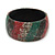 Chunky Multicoloured Stripy Bangle Bracelet - Medium - 19cm L - view 3