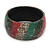 Chunky Multicoloured Stripy Bangle Bracelet - Medium - 19cm L - view 4