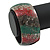 Chunky Multicoloured Stripy Bangle Bracelet - Medium - 19cm L - view 2