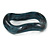 Curvy Teal with Marble Effect Resin Bangle Bracelet - 18cm L - view 4