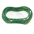 Curvy Green with Marble Effect Resin Bangle Bracelet - 18cm L - view 4