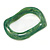 Curvy Green with Marble Effect Resin Bangle Bracelet - 18cm L - view 5